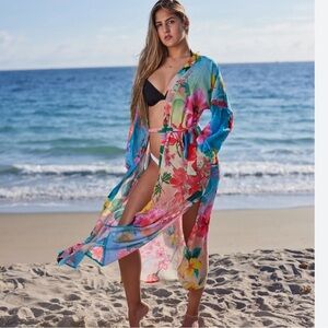 Ranees Beach embellished kimono